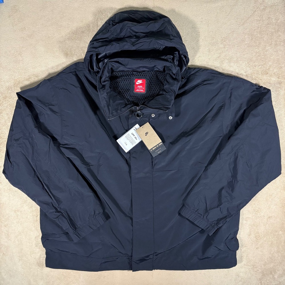 Nike Sportswear Tech Packable Hood Jacket Black Men's L-Tall FZ0714-010 $225‎